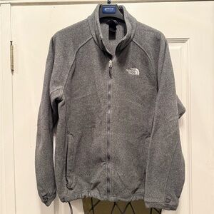 The North Face Gray Zip-Up Fleece Jacket